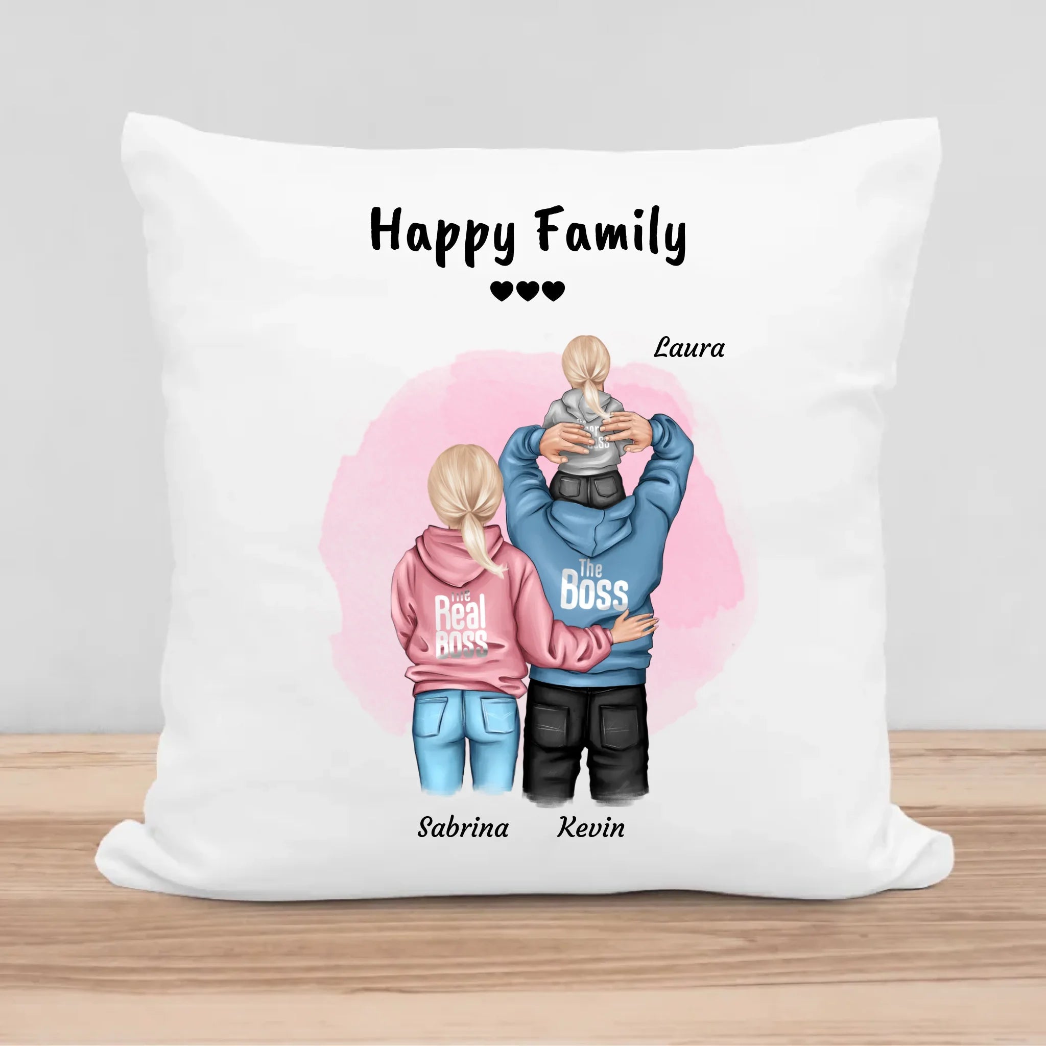 Kissen Geschenk für Familie mit Kind - Cantty