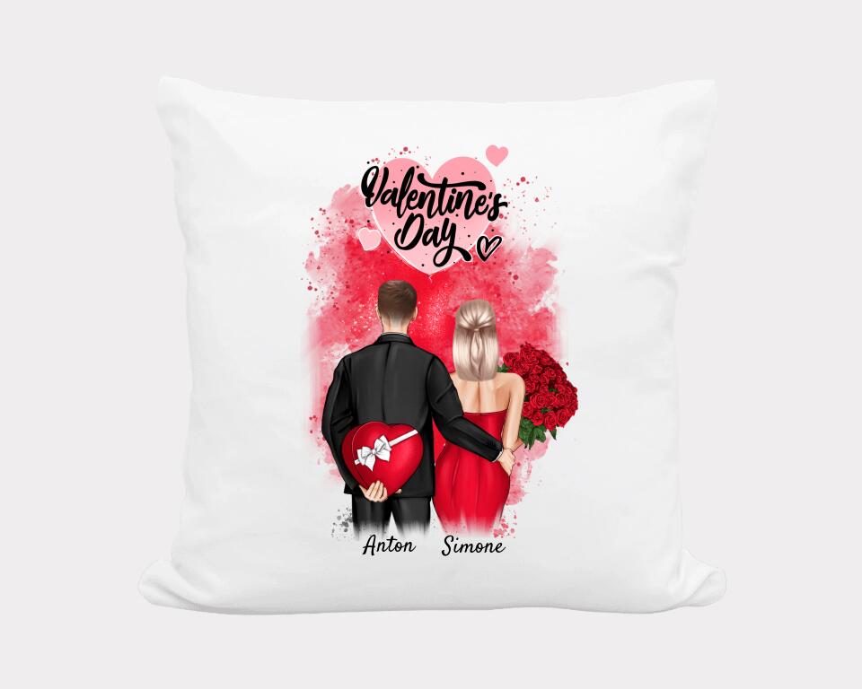 Kissen Geschenk zum Valentinstag personalisiert - Cantty