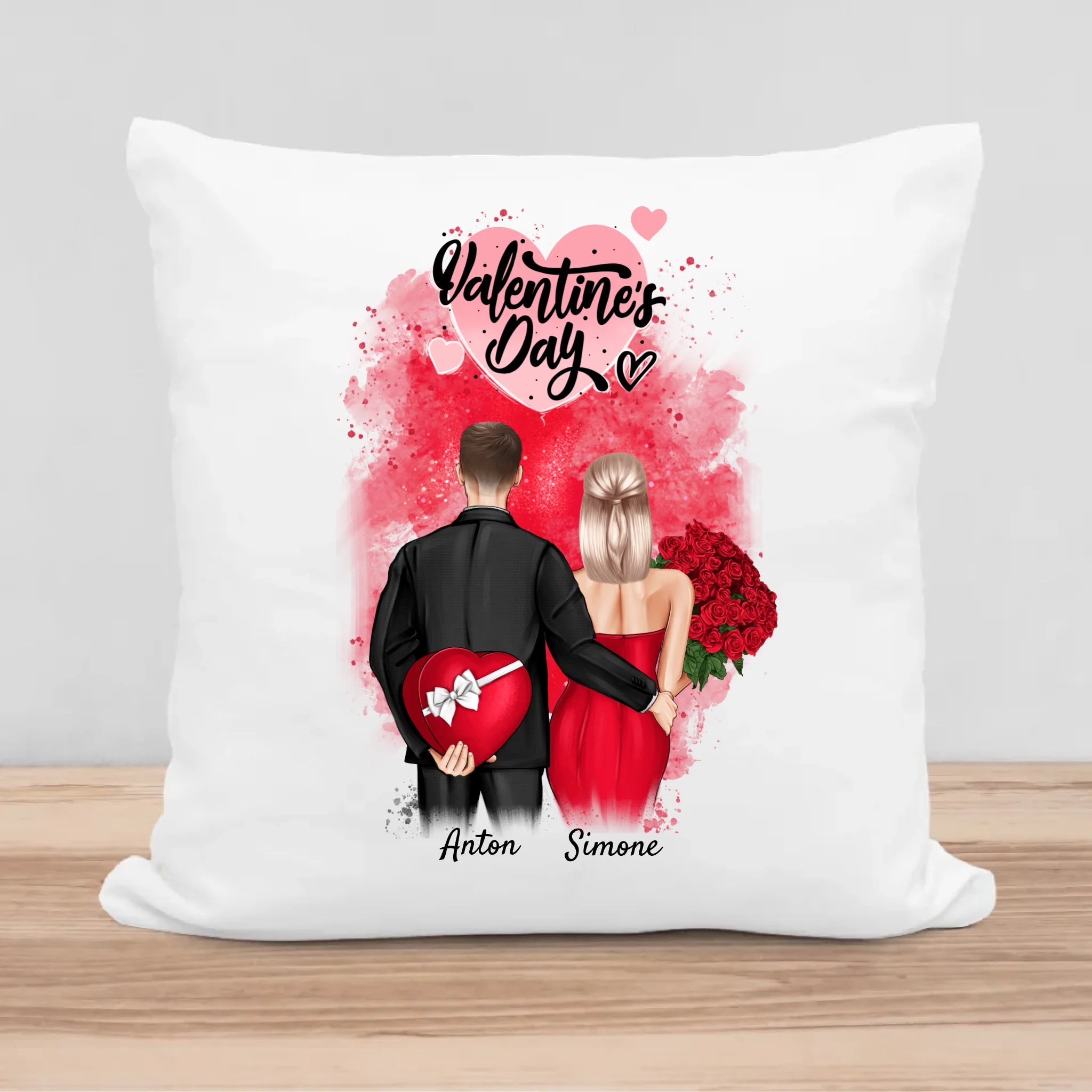 Kissen Geschenk zum Valentinstag personalisiert - Cantty