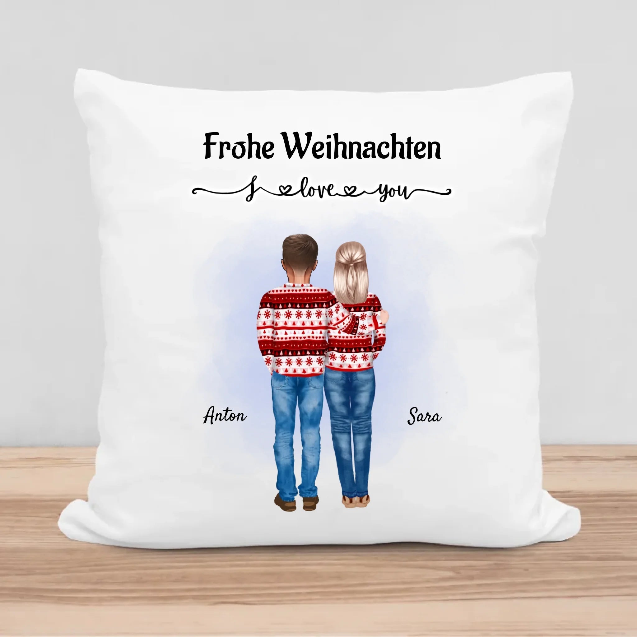 Kissen Weihnachtsgeschenk für Eltern personalisierbar - Cantty