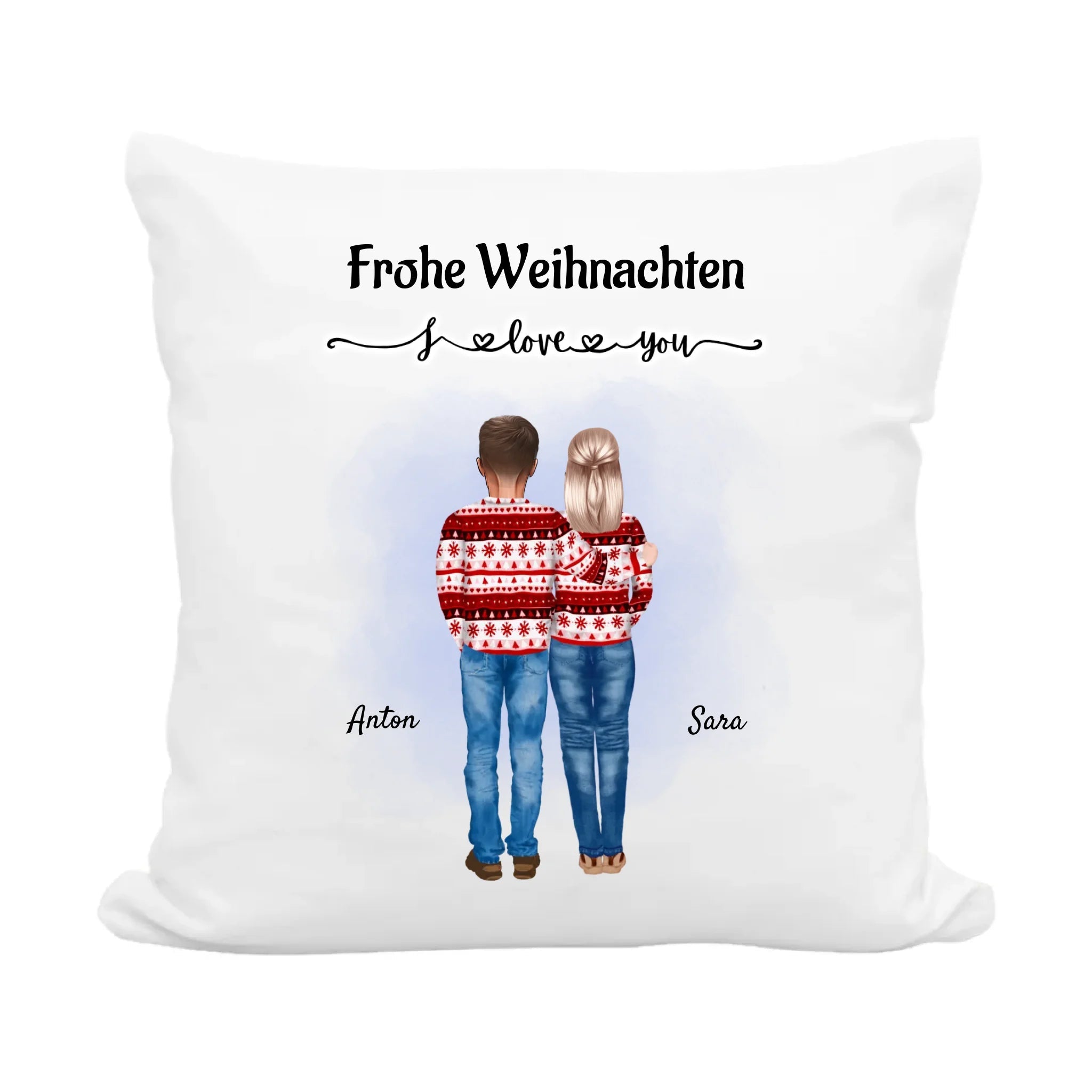 Kissen Weihnachtsgeschenk für Eltern personalisierbar - Cantty