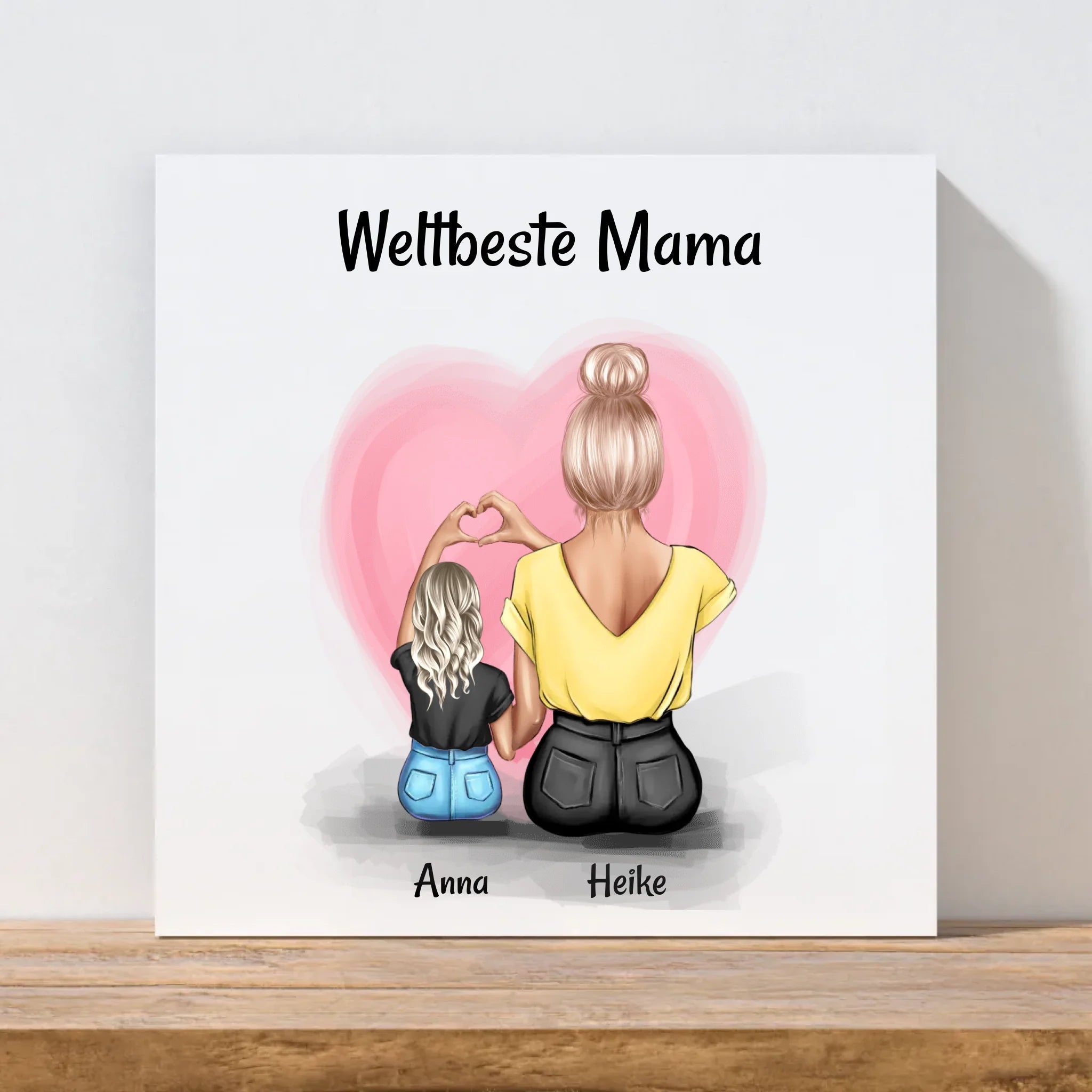 Kleine Tochter Mutter Geschenk Leinwandbild - Cantty