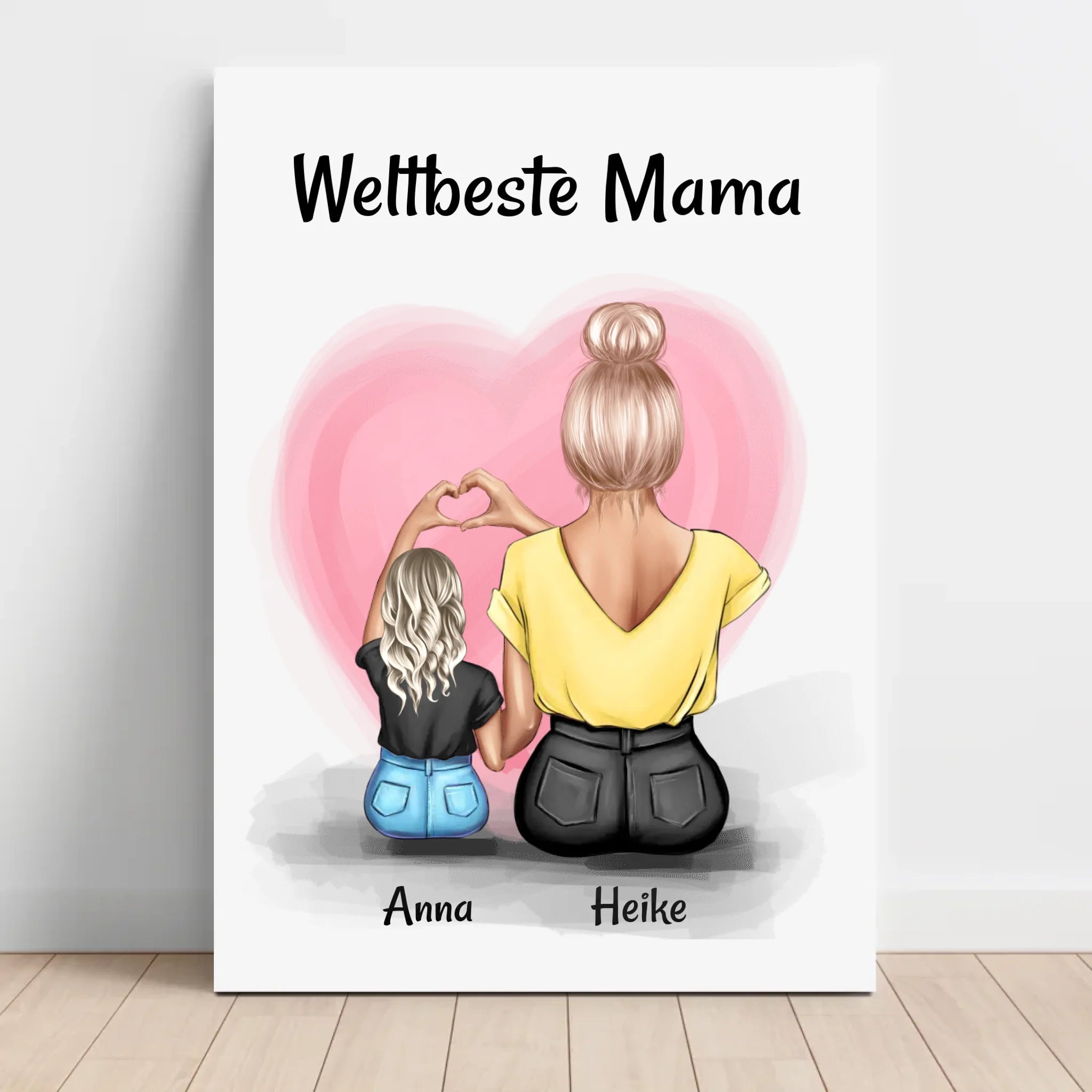 Kleine Tochter Mutter Geschenk Leinwandbild - Cantty