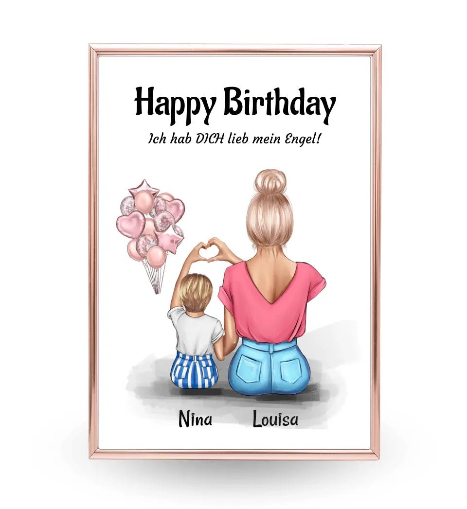 Kleine Tochter Mutter Poster Geburtstagsgeschenk - Cantty