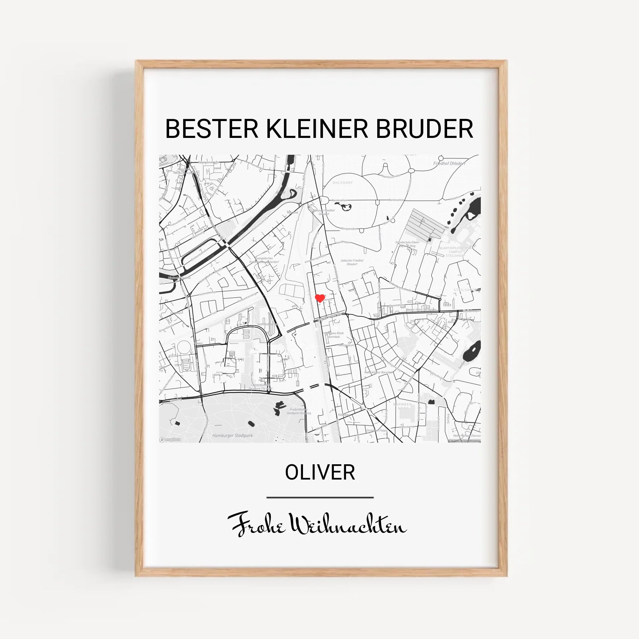 Kleiner Bruder Weihnachtsgeschenk Poster personalisierbar - Cantty