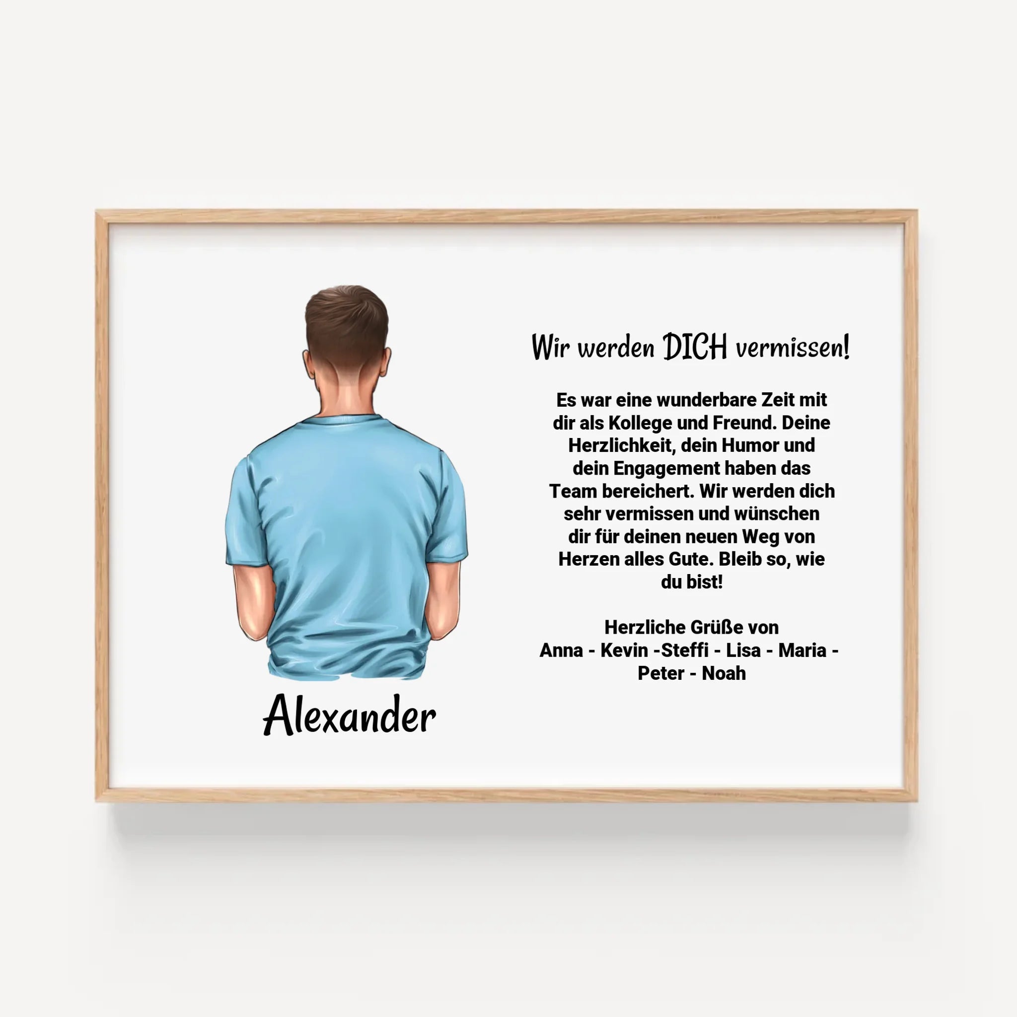 Kollege Mann Abschied Geschenk Poster Bild Karte personalisiert - Cantty