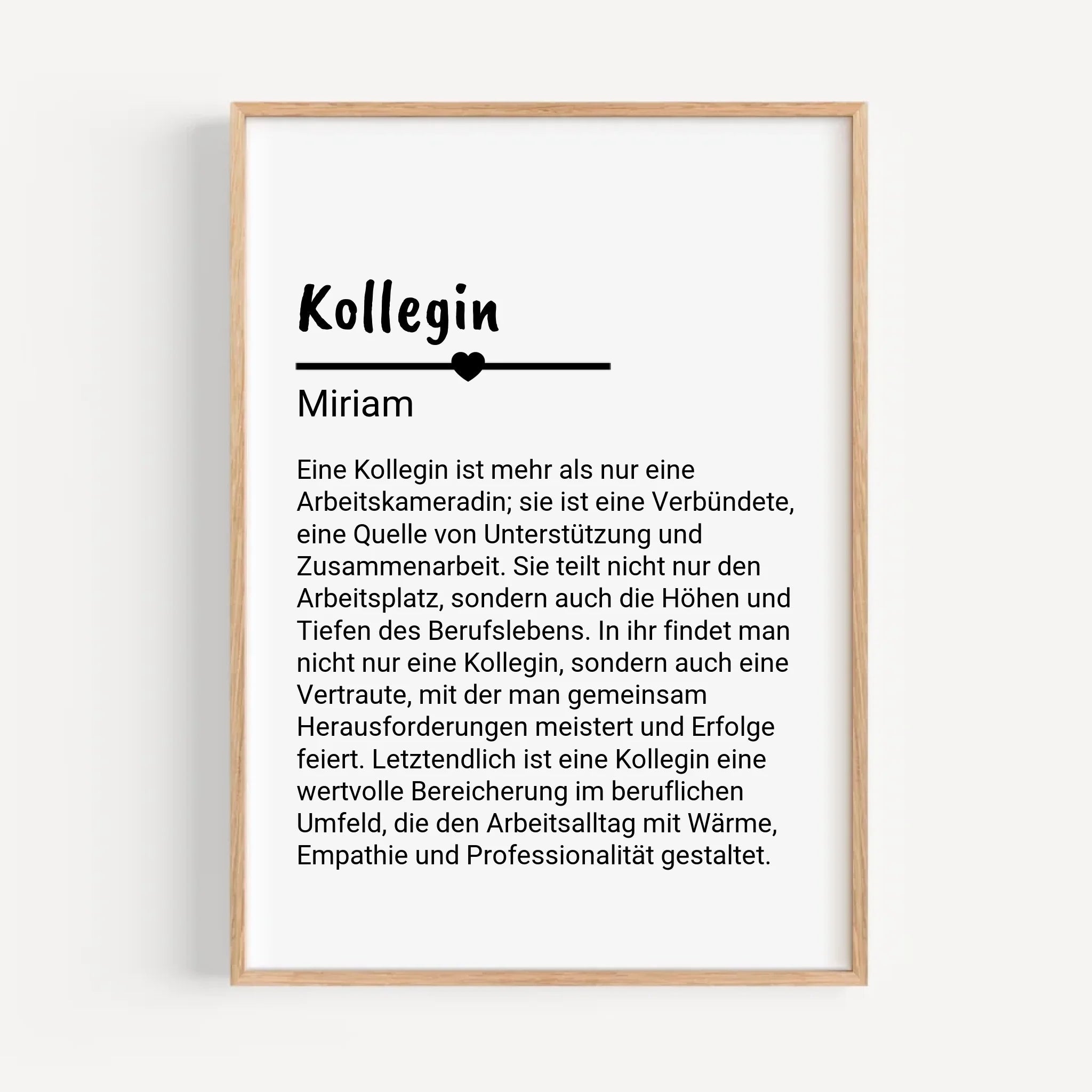 Kollegin Definition Poster Geschenk personalisiert - Cantty