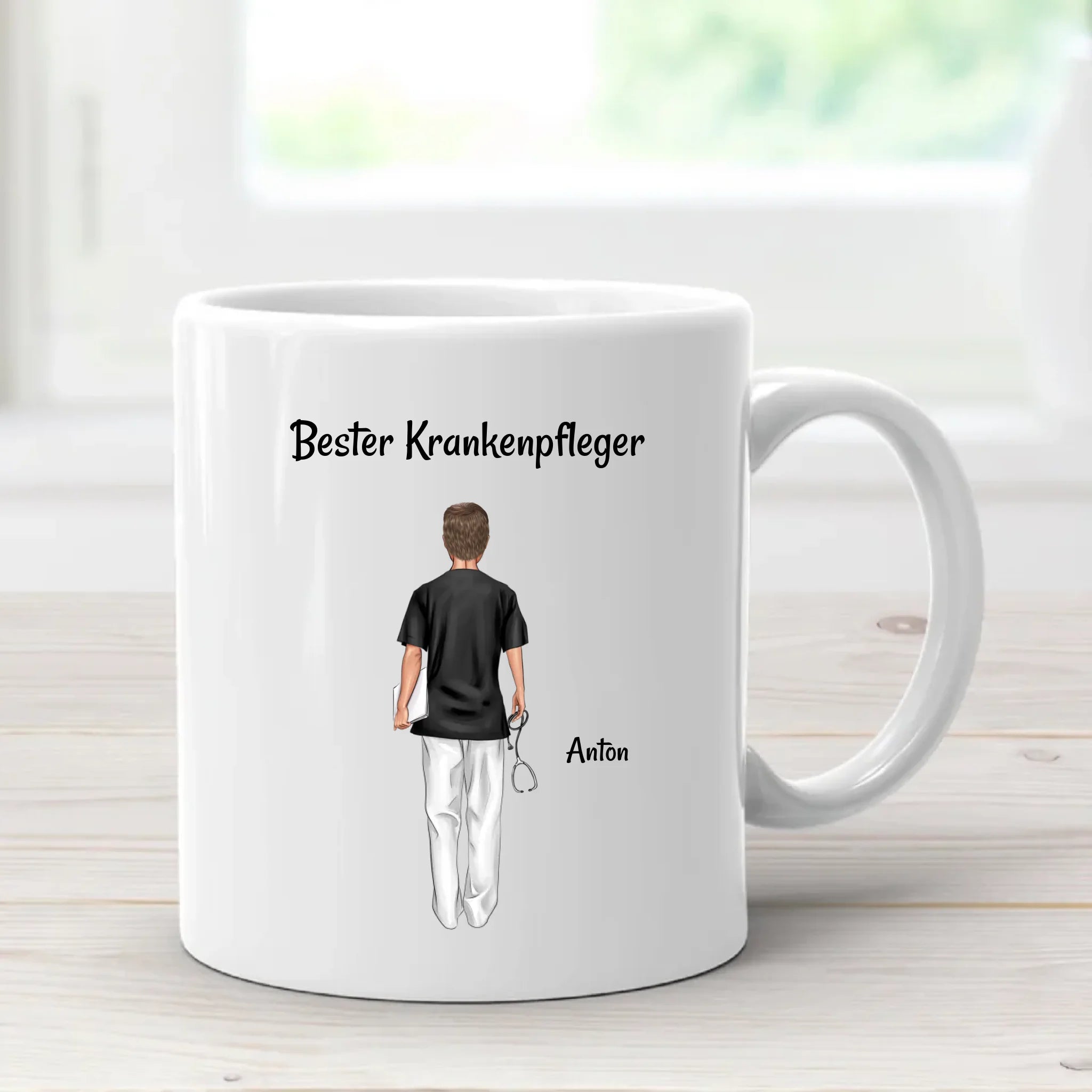 Krankenpfleger Mann Tasse personalisiert - Cantty