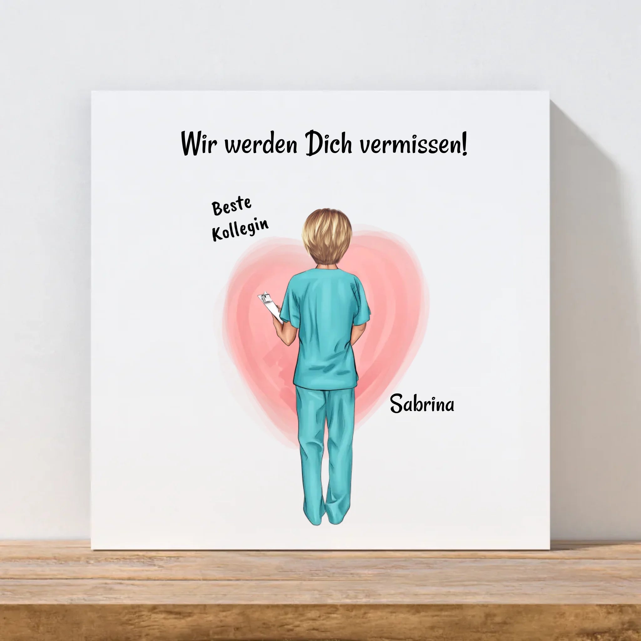 Krankenschwester Abschiedsgeschenk Leinwand personalisiert - Cantty