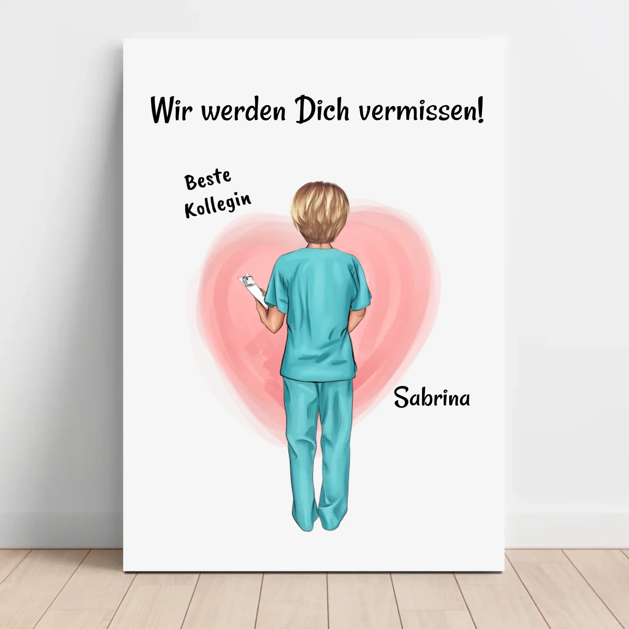 Krankenschwester Abschiedsgeschenk Leinwand personalisiert - Cantty