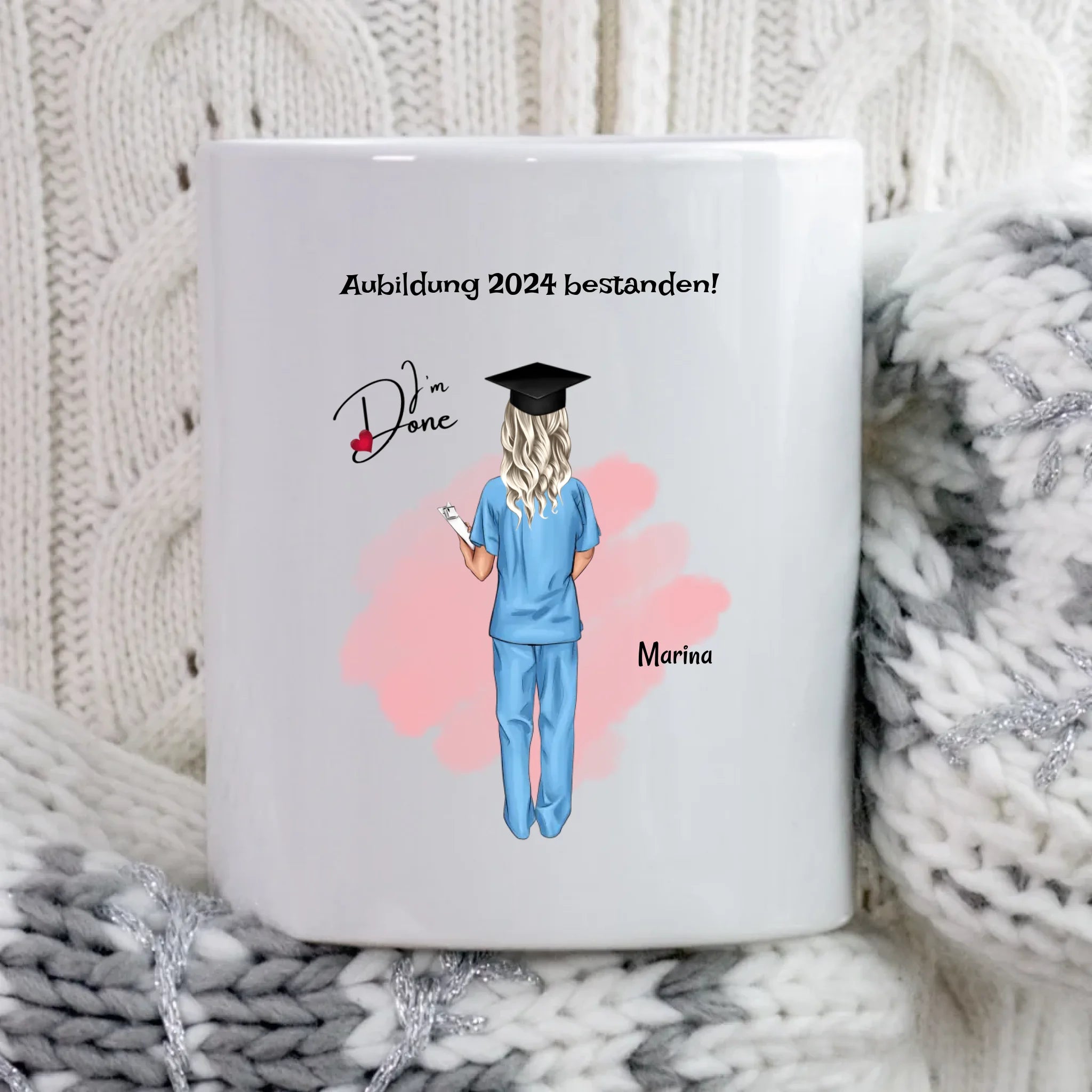 Krankenschwester Examen bestanden Tasse personalisiert - Cantty