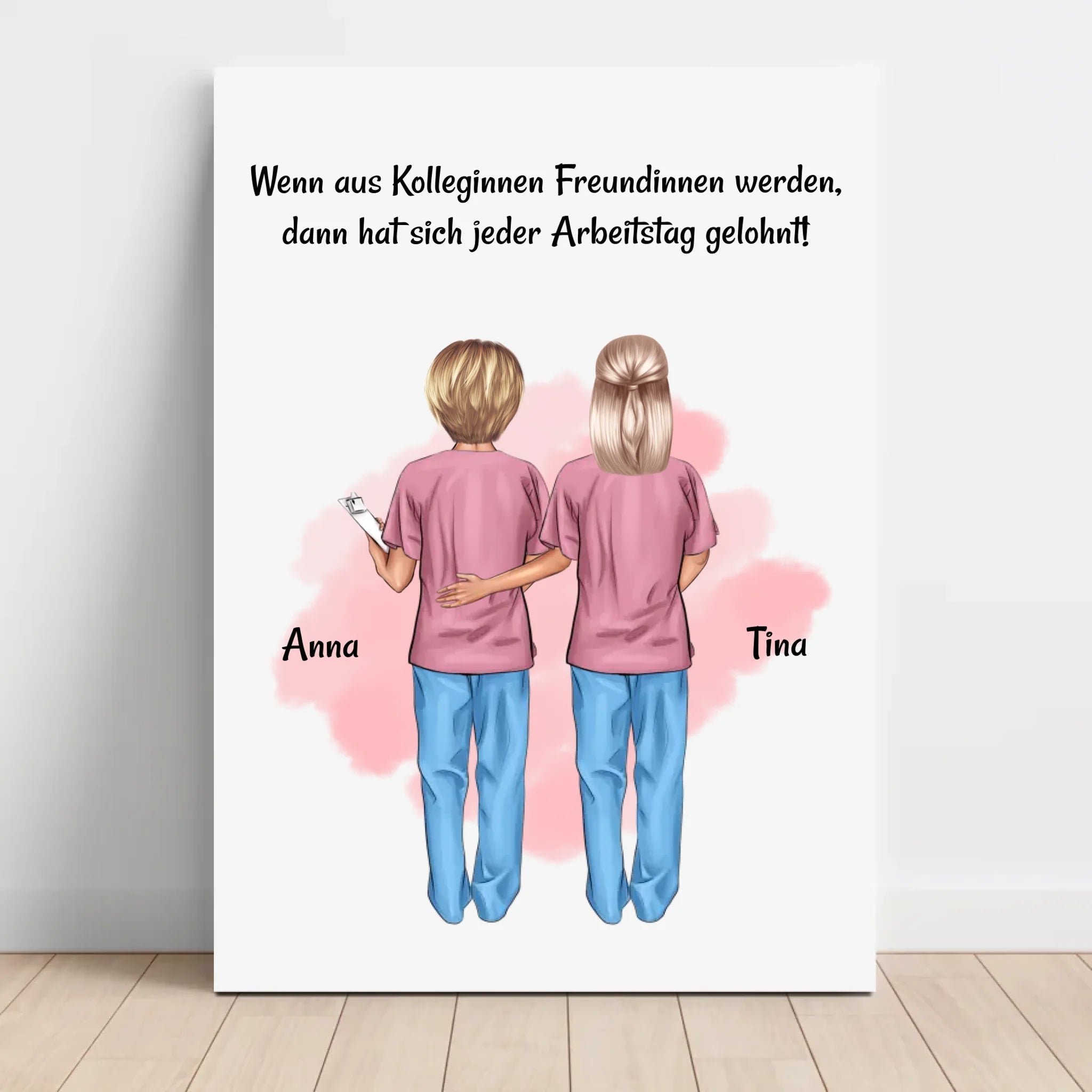 Krankenschwester Kollegin Leinwand Geschenk personalisiert - Cantty