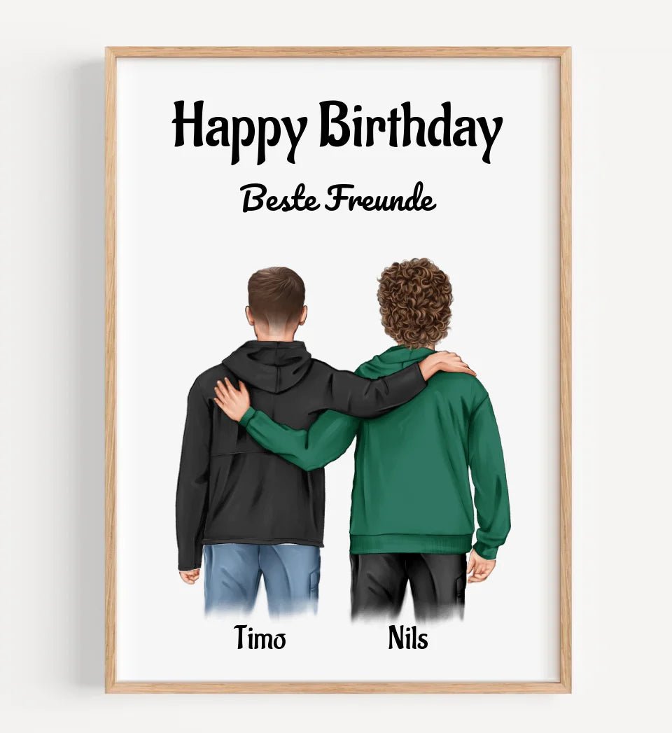 Last Minute Geschenk bester Freund Bild personalisiert - Cantty