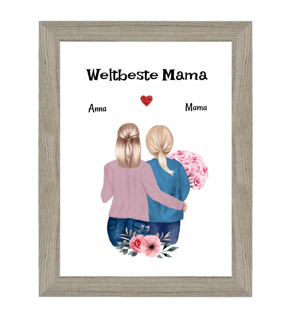 Last Minute Mutter Tochter Geschenk Poster kurzfristig gestalten - Cantty