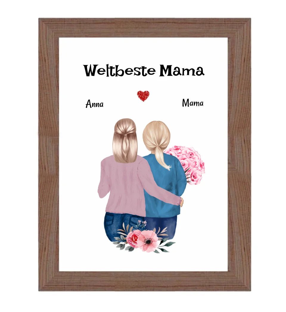 Last Minute Mutter Tochter Geschenk Poster kurzfristig gestalten - Cantty