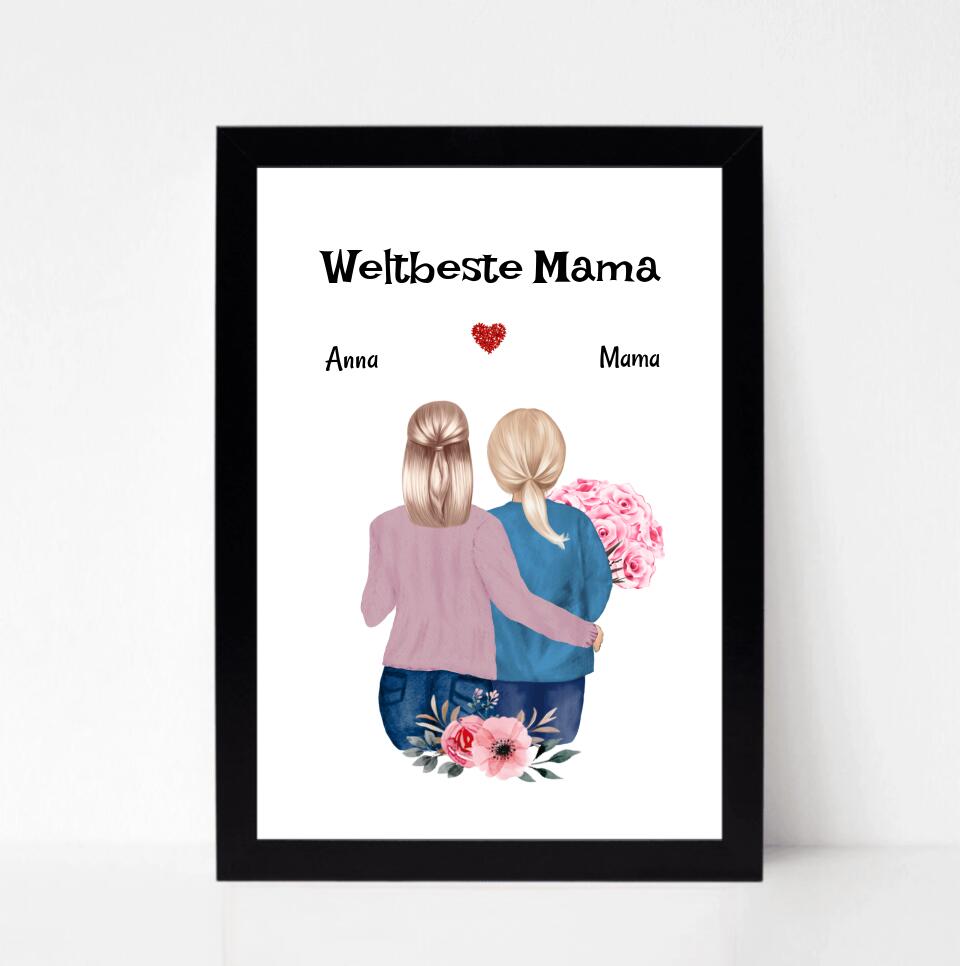 Last Minute Mutter Tochter Geschenk Poster kurzfristig gestalten - Cantty