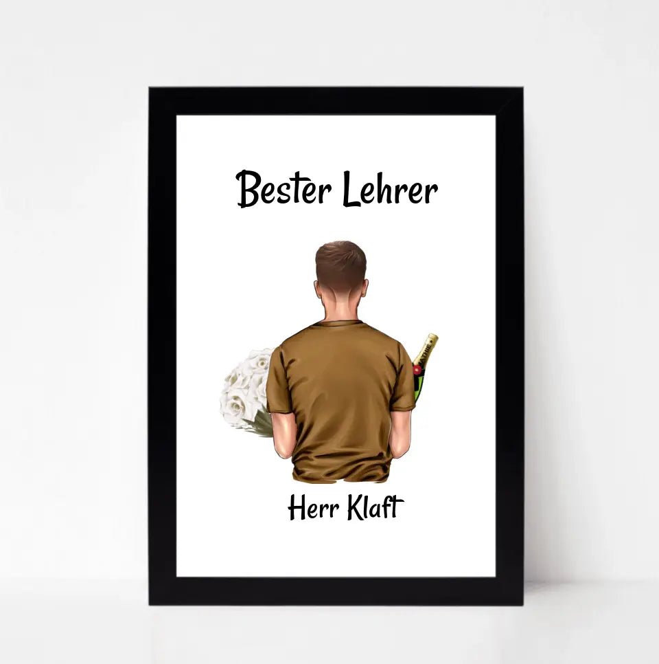 Lehrer Abschiedsgeschenk Poster personalisiert - Cantty