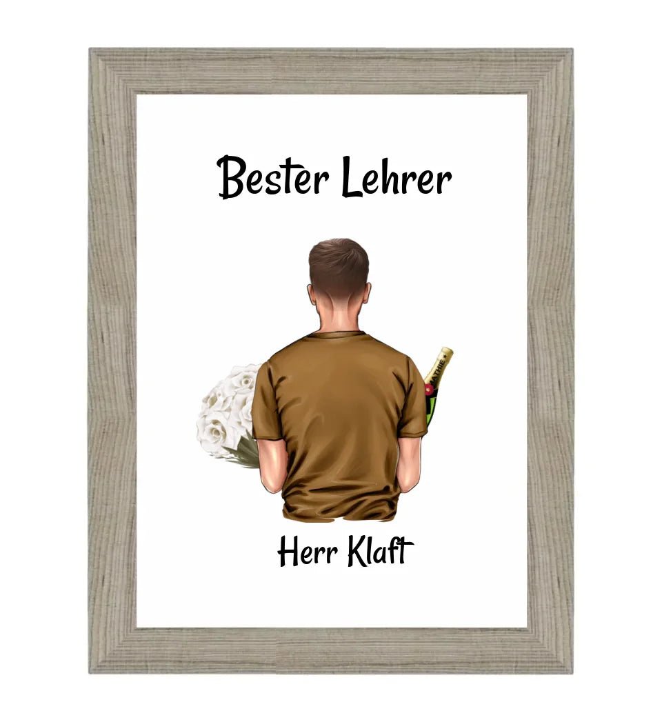 Lehrer Abschiedsgeschenk Poster personalisiert - Cantty