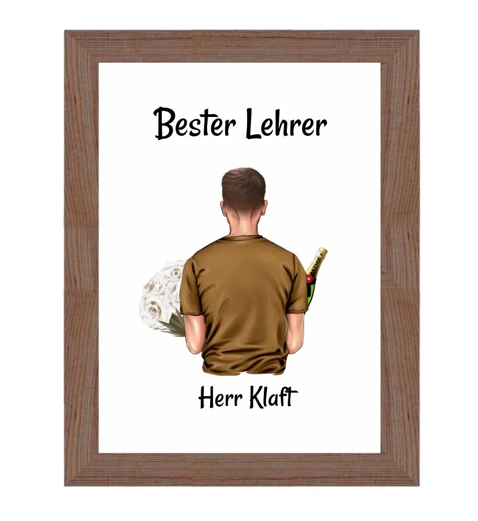 Lehrer Abschiedsgeschenk Poster personalisiert - Cantty