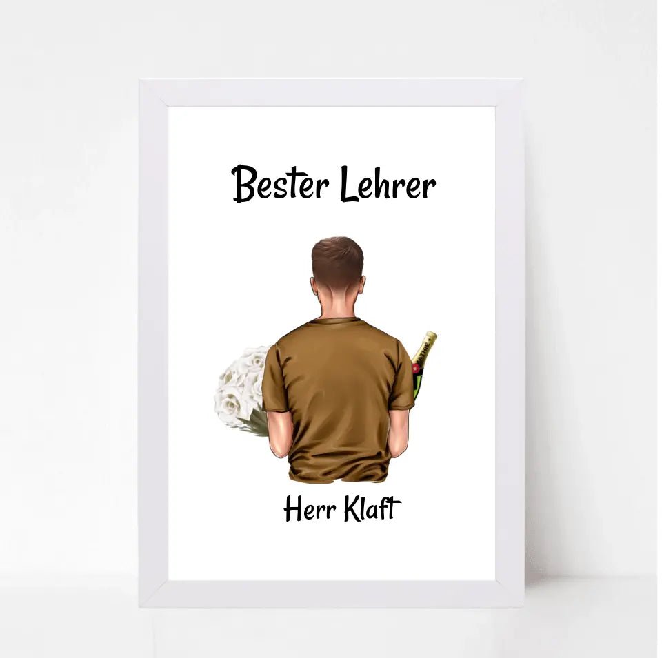 Lehrer Abschiedsgeschenk Poster personalisiert - Cantty