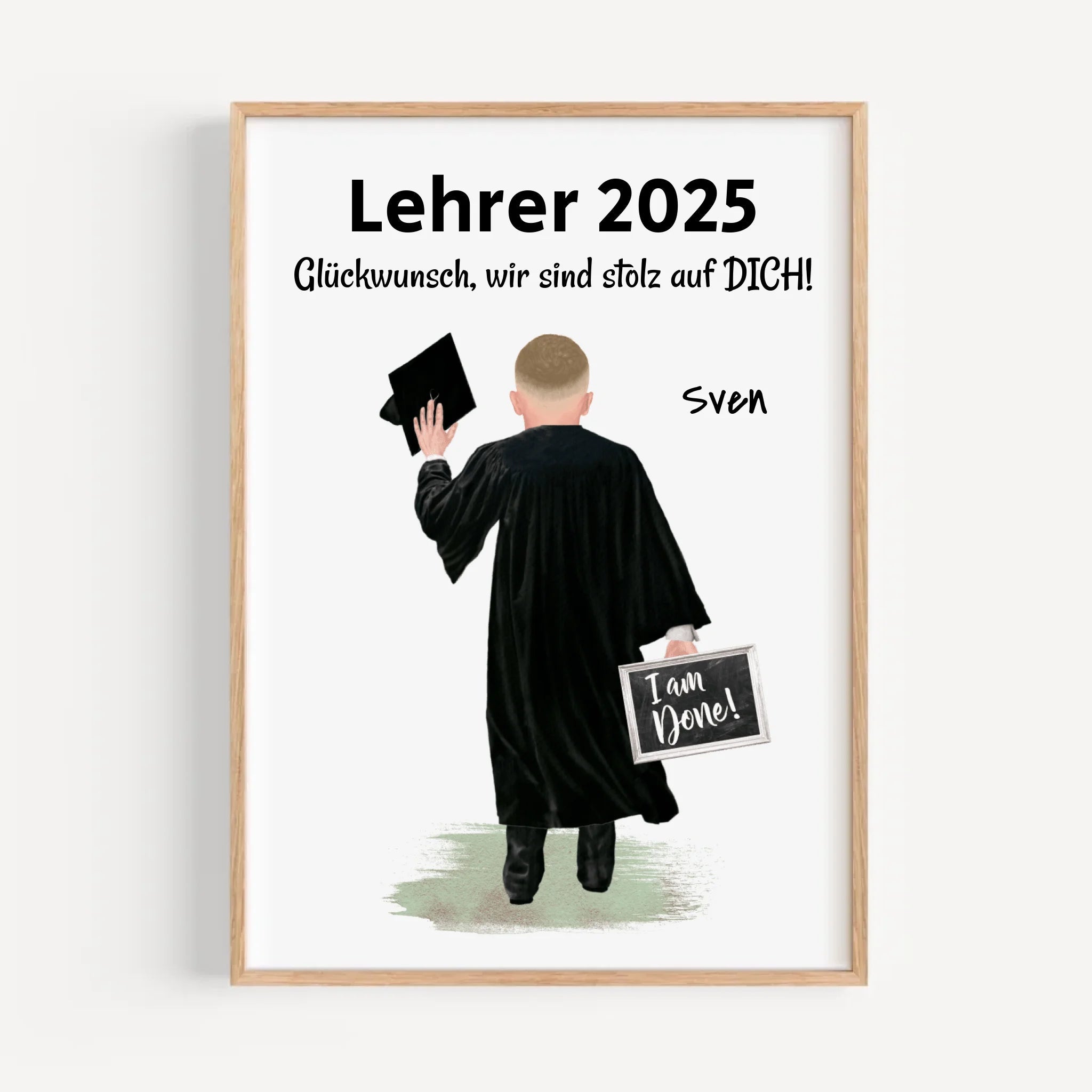 Lehrer Abschluss Prüfung bestanden Poster Geschenk für Mann - Cantty