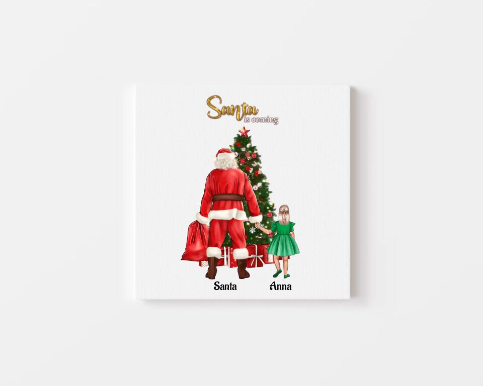 Leinwand Bild personalisiert Mädchen Geschenk Weihnachten - Cantty