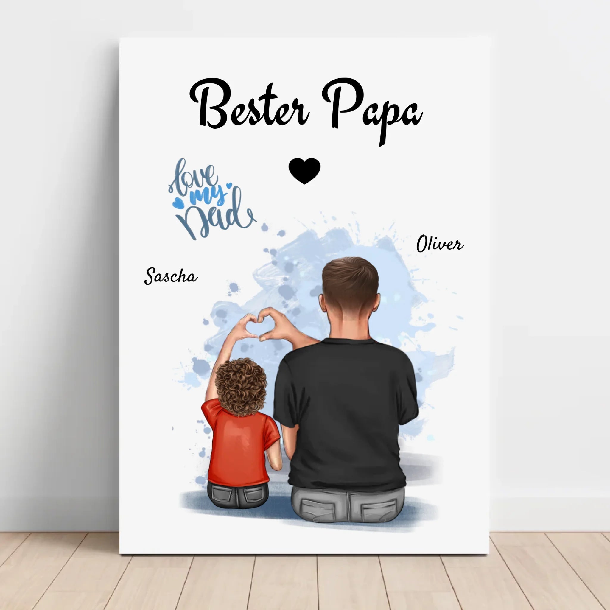 Leinwand Vater und kleiner Sohn Geschenk für Papa - Cantty