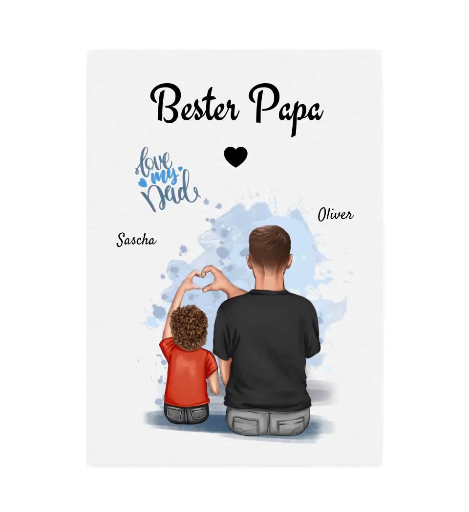 Leinwand Vater und kleiner Sohn Geschenk für Papa - Cantty