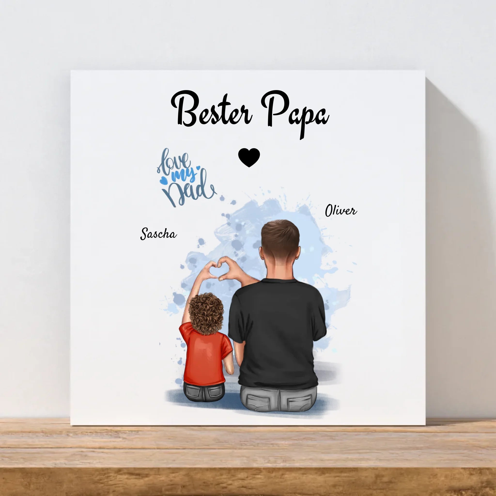 Leinwand Vater und kleiner Sohn Geschenk für Papa - Cantty