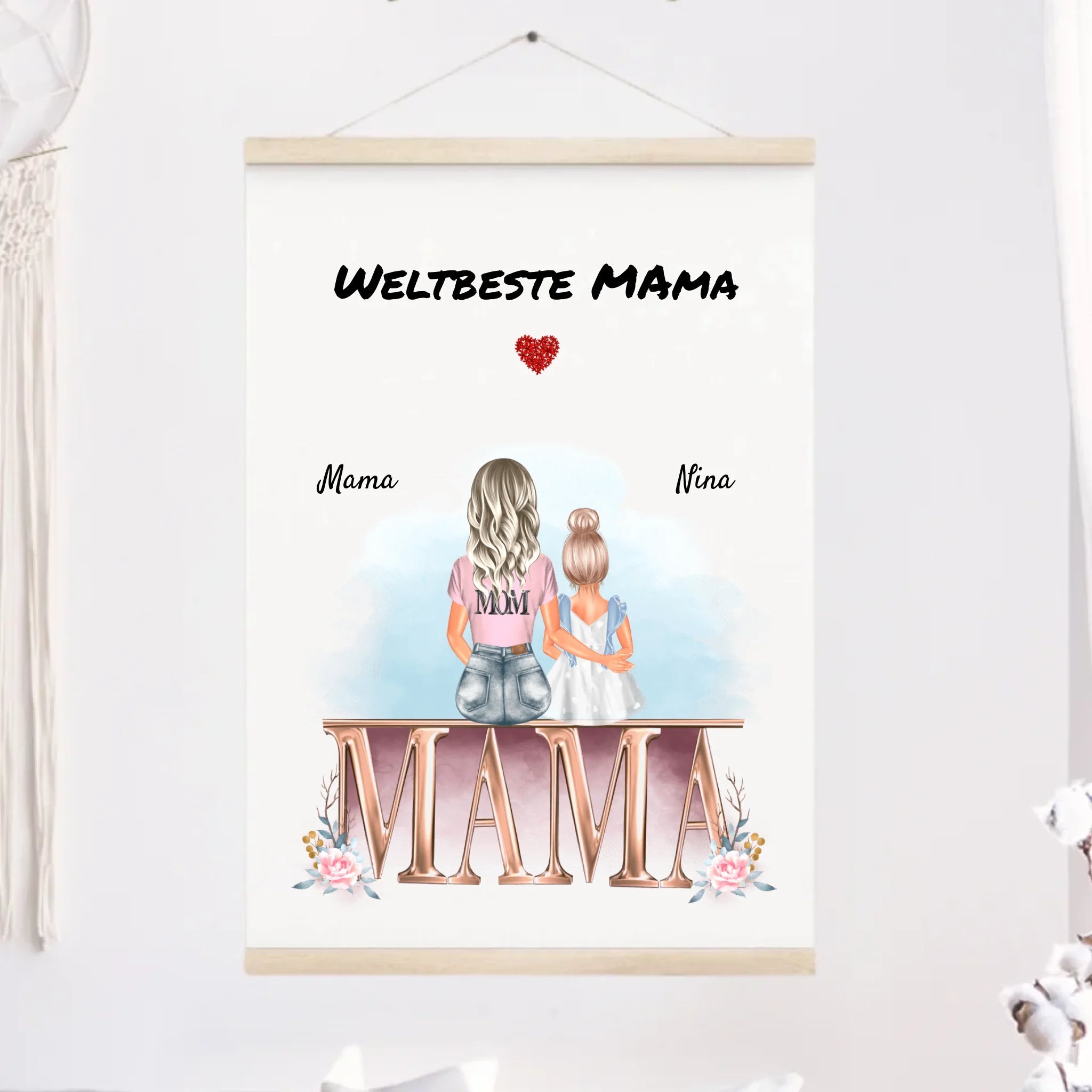 Leinwandbid Geschenk Mama kleine Tochter - Cantty