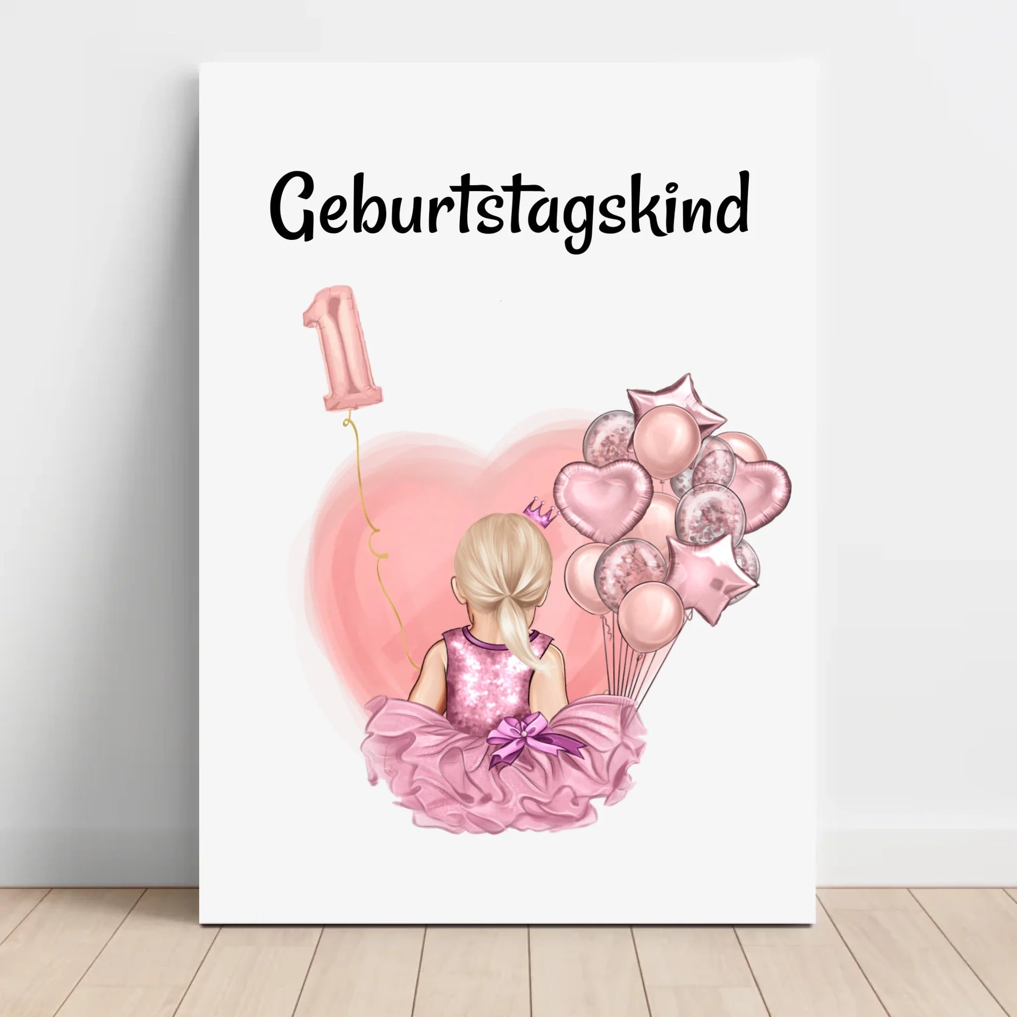 Leinwandbild 1. Kindergeburtstag Mädchen Geschenk - Cantty