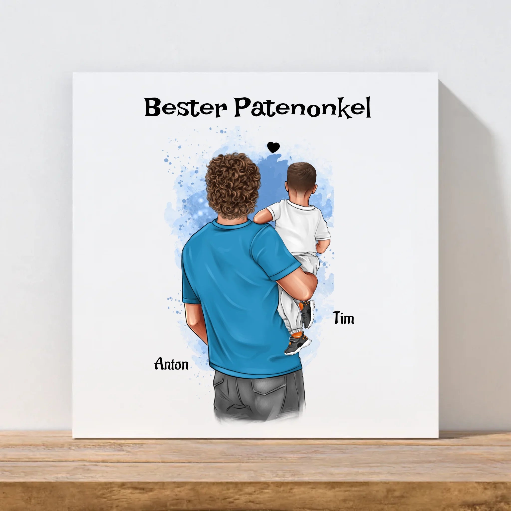 Leinwandbild Geschenk für Patenonkel von Patenkind Junge - Cantty