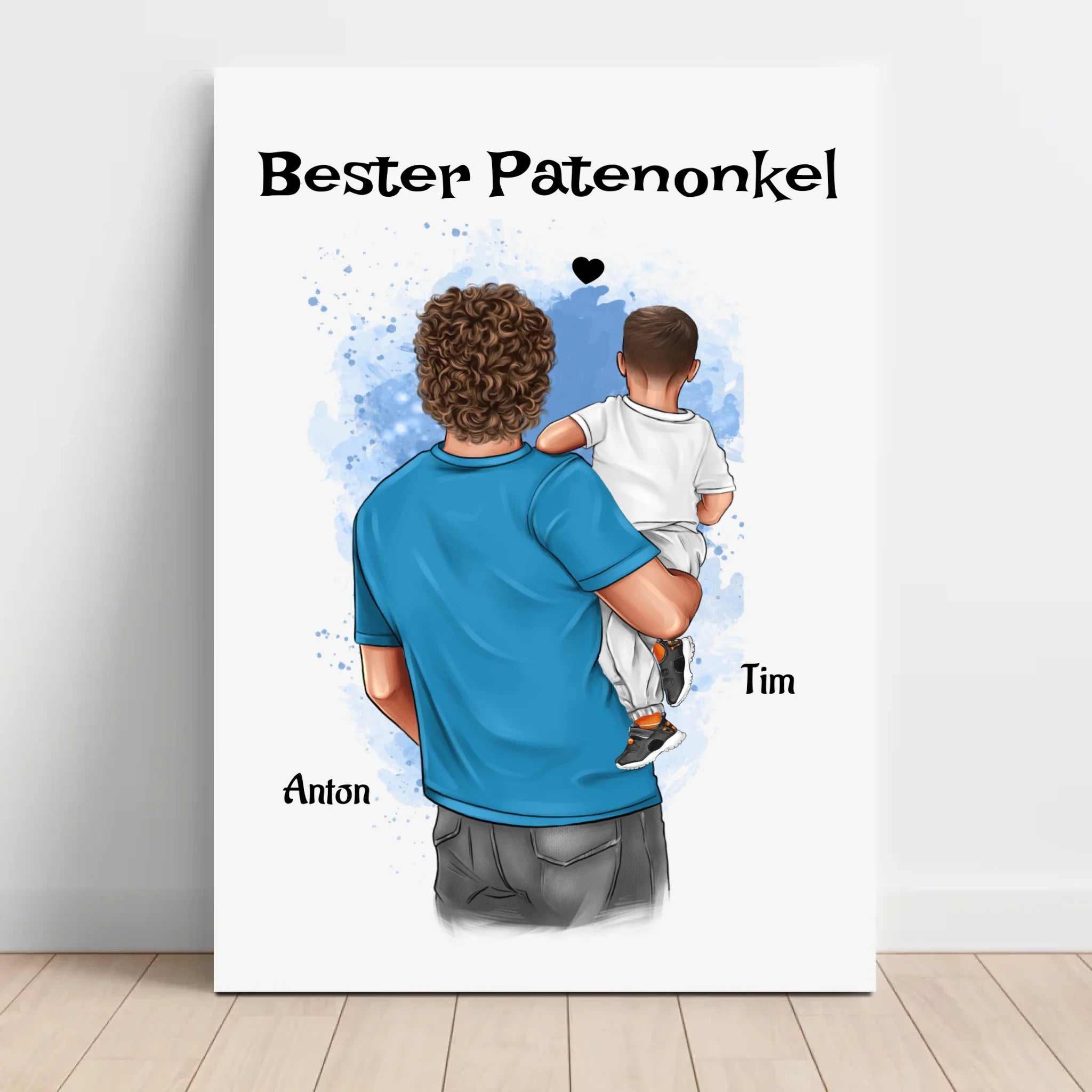 Leinwandbild Geschenk für Patenonkel von Patenkind Junge - Cantty