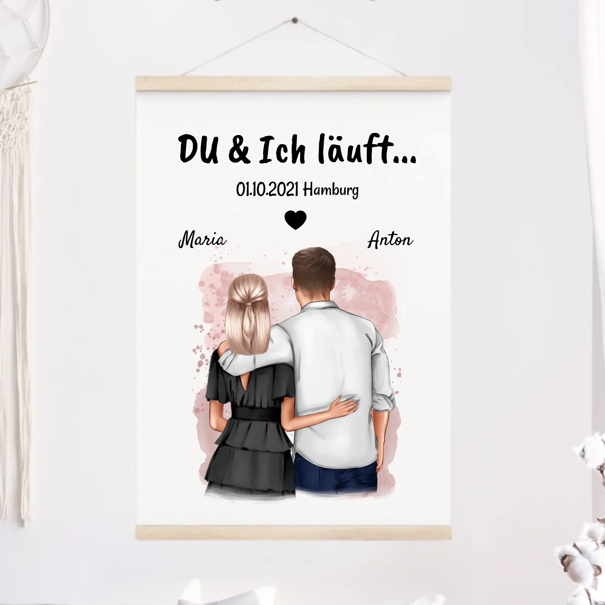 Leinwandbild Jahrestag Geschenk für Freund Freundin - Cantty