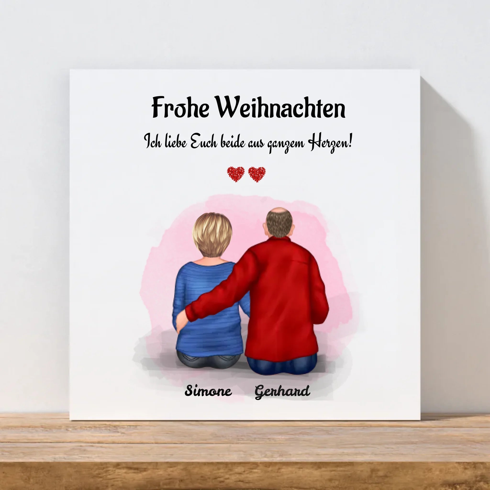 Leinwandbild Oma & Opa personalisiertes Weihnachtsgeschenk - Cantty