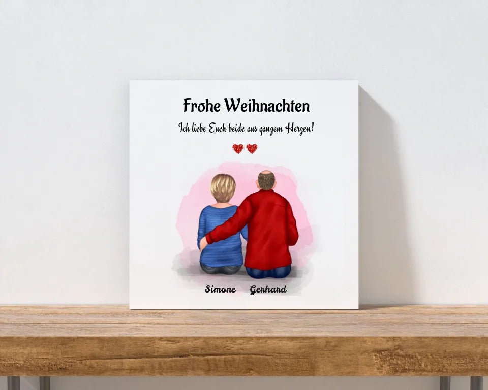 Leinwandbild Oma & Opa personalisiertes Weihnachtsgeschenk - Cantty