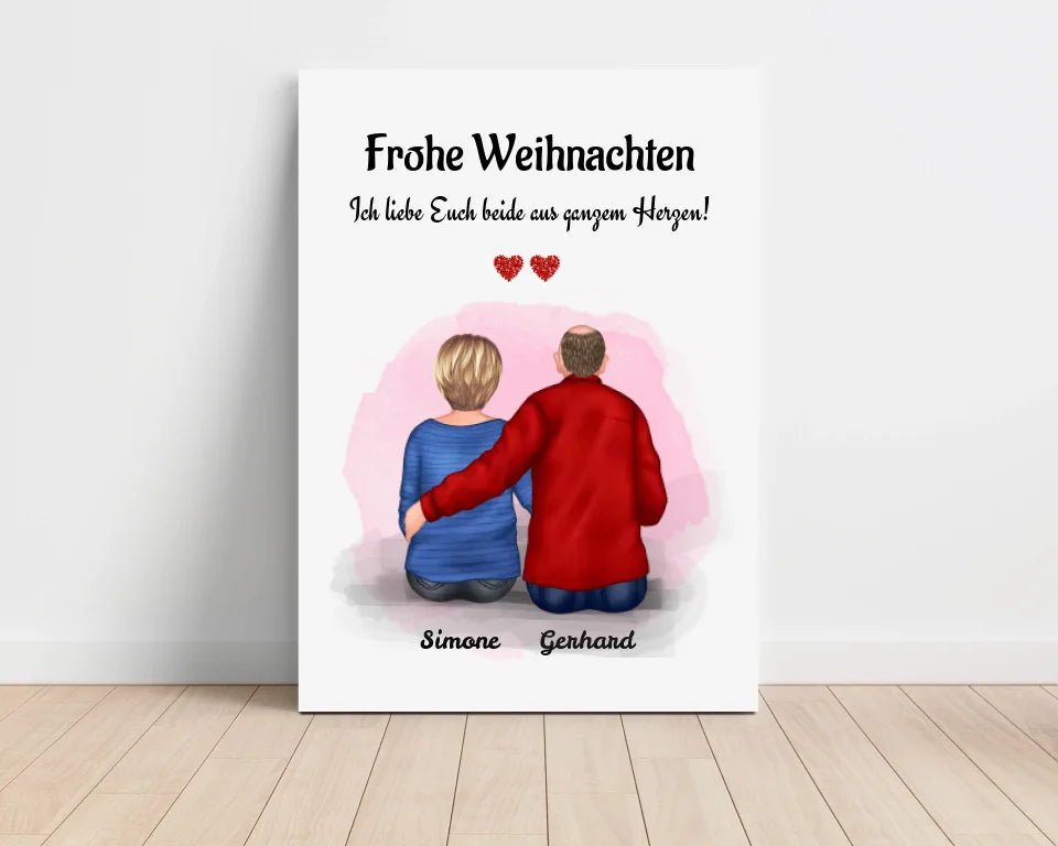 Leinwandbild Oma & Opa personalisiertes Weihnachtsgeschenk - Cantty