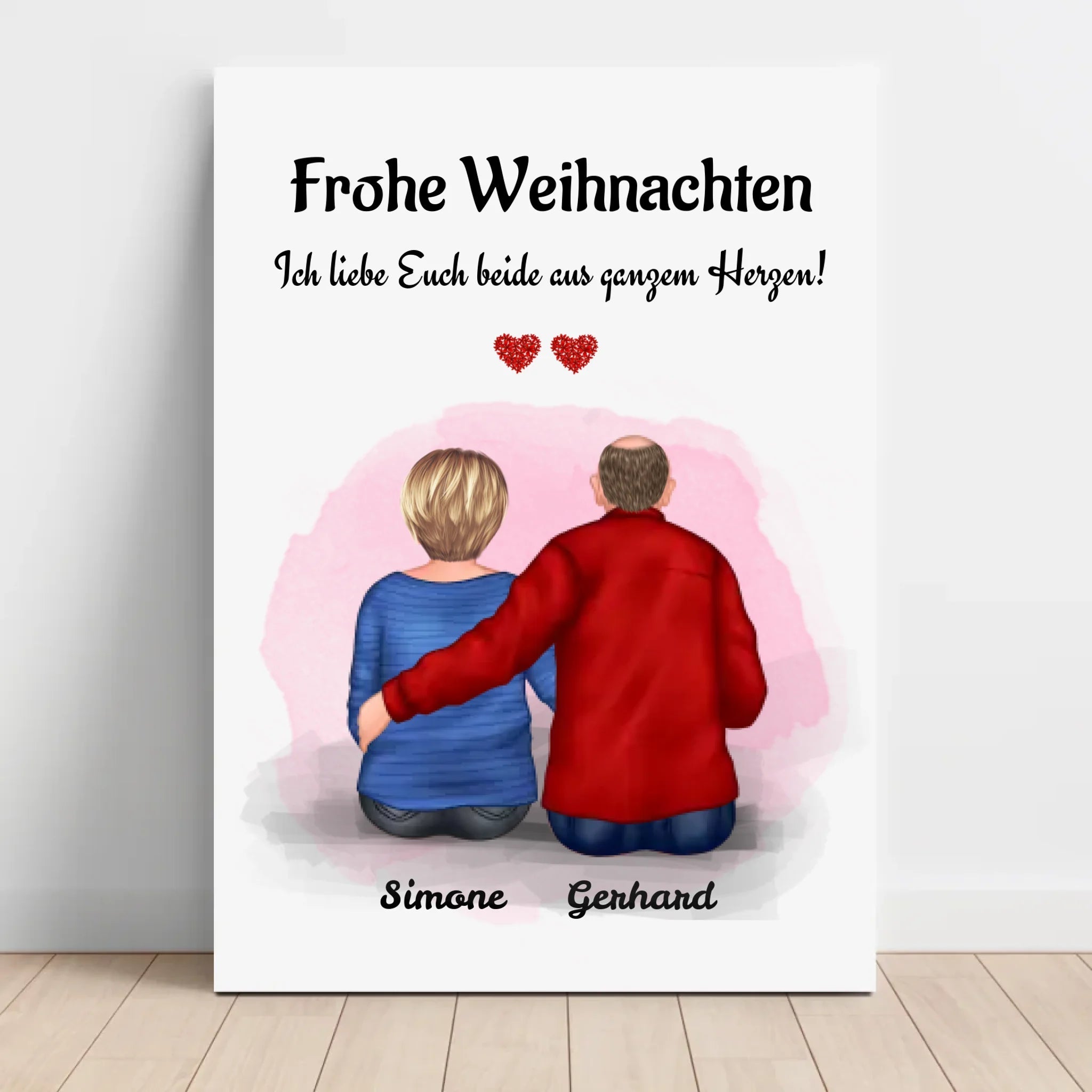 Leinwandbild Oma & Opa personalisiertes Weihnachtsgeschenk - Cantty