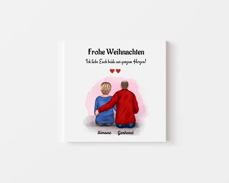 Leinwandbild Oma & Opa personalisiertes Weihnachtsgeschenk - Cantty