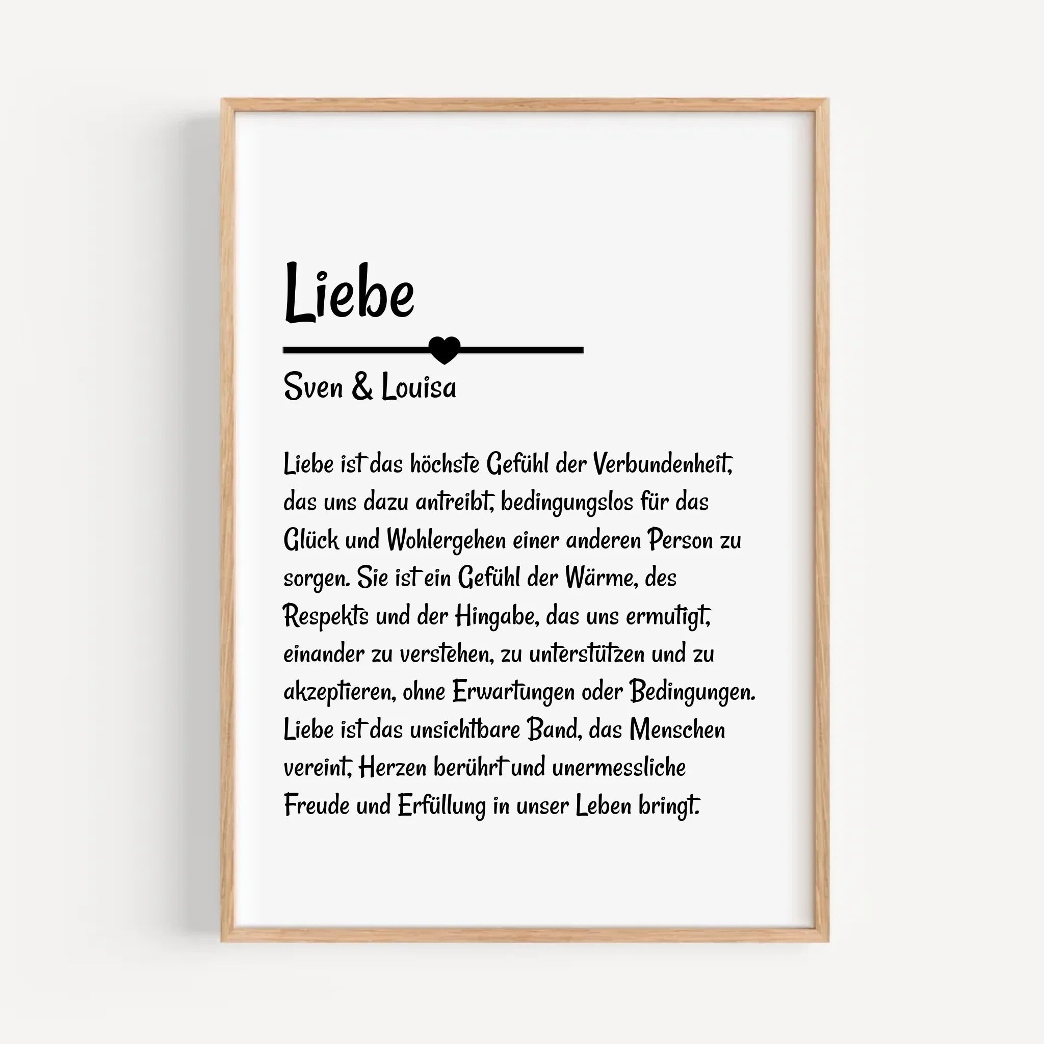 Liebe Definition Poster Geschenk personalisiert - Cantty