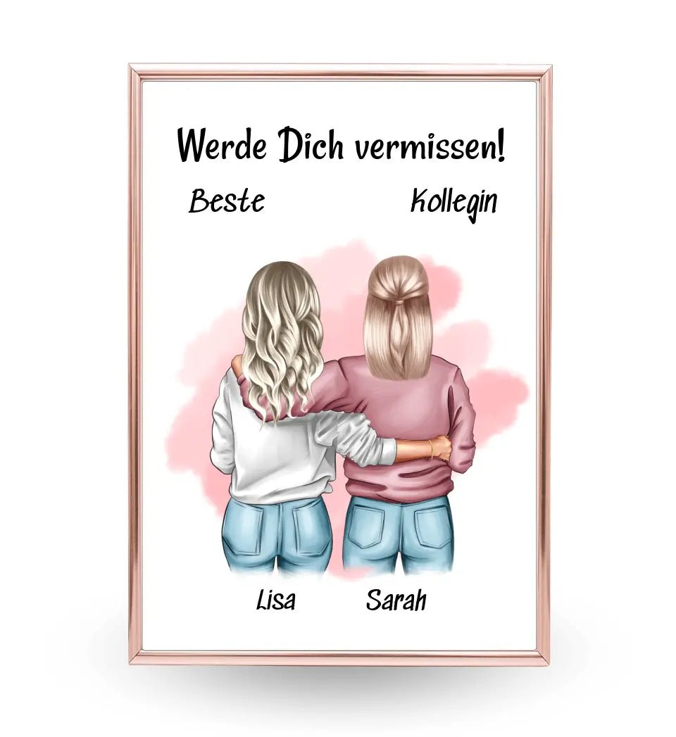 Lieblingskollegin Abschied Geschenk Bild personalisiert - Cantty