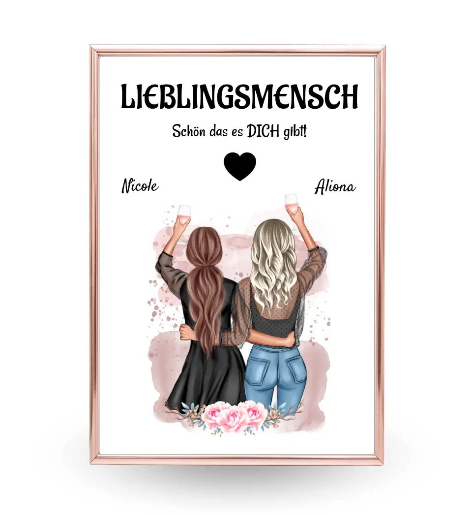 Lieblingsmensch Geschenk Freundin Poster - Cantty