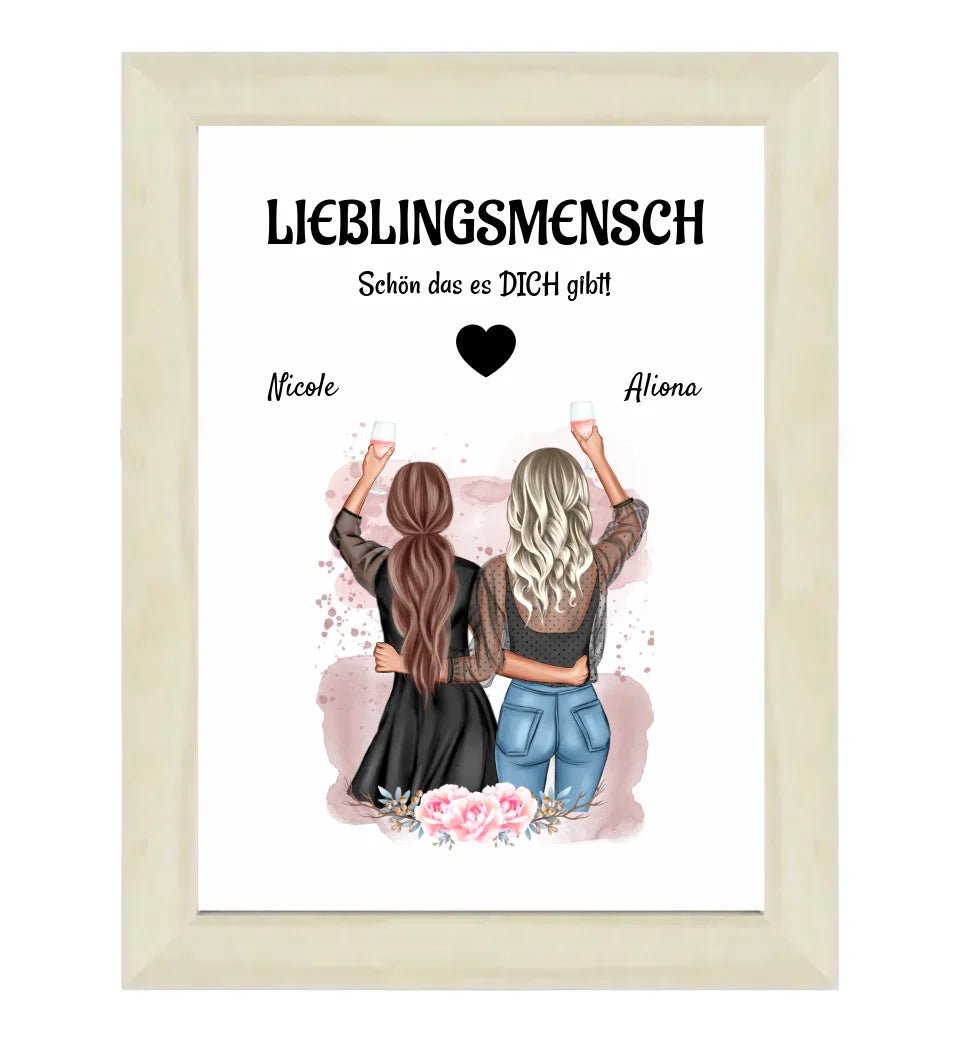 Lieblingsmensch Geschenk Freundin Poster - Cantty