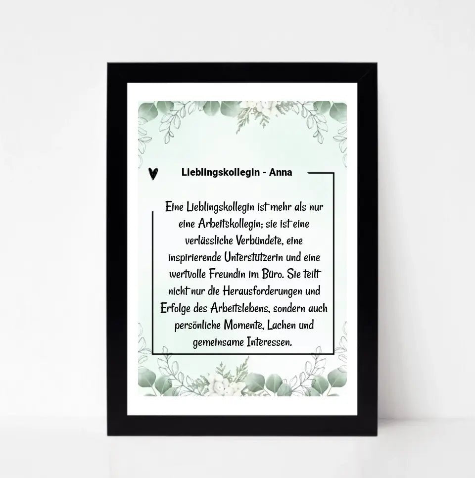 Lielingskollegin Definition Poster Geschenk personalisiert - Cantty