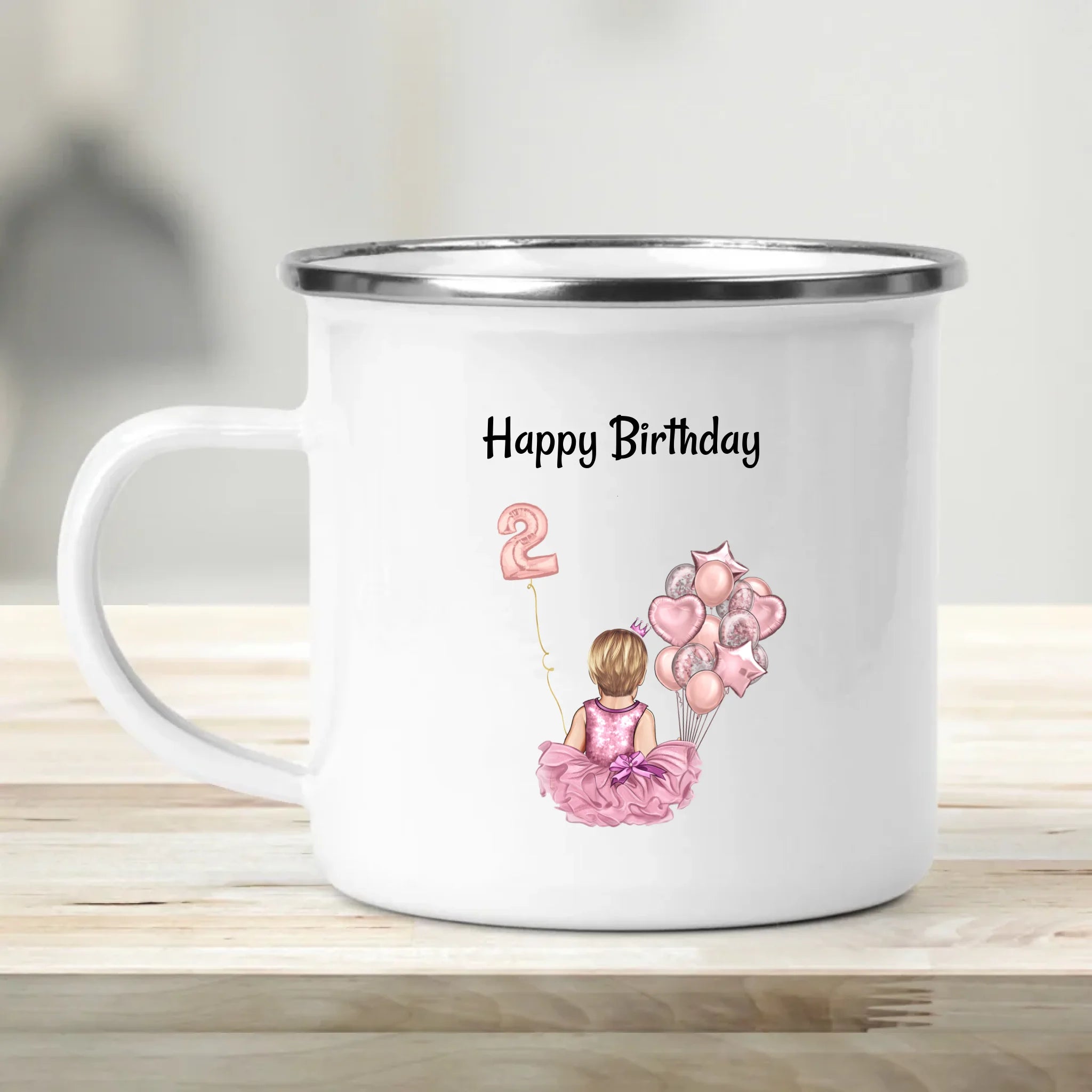 Mädchen 2. Geburtstag Geschenk Tasse mit Namen - Cantty