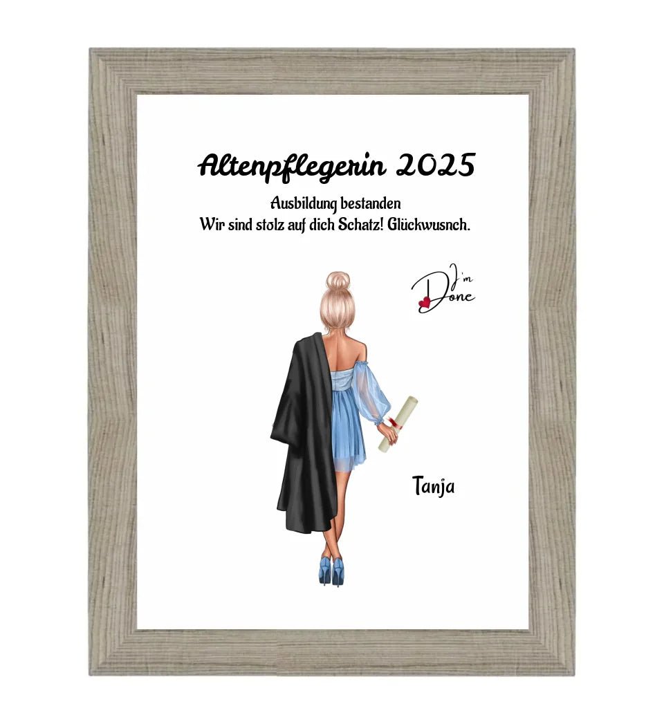 Mädchen Ausbildung Abschlussgeschenk Poster - Cantty