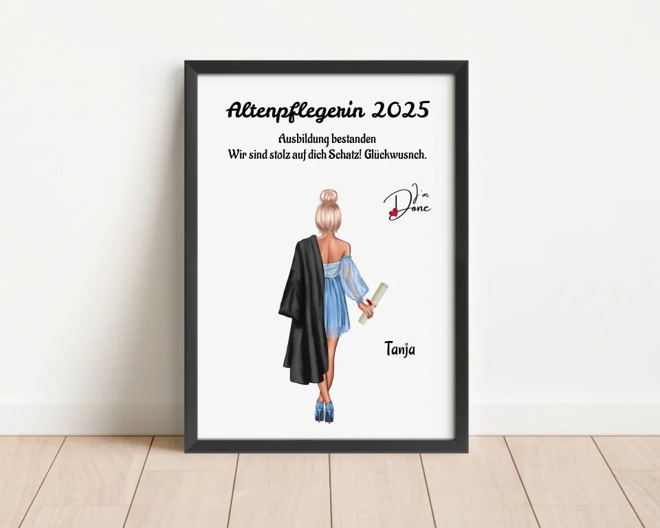 Mädchen Ausbildung Abschlussgeschenk Poster - Cantty