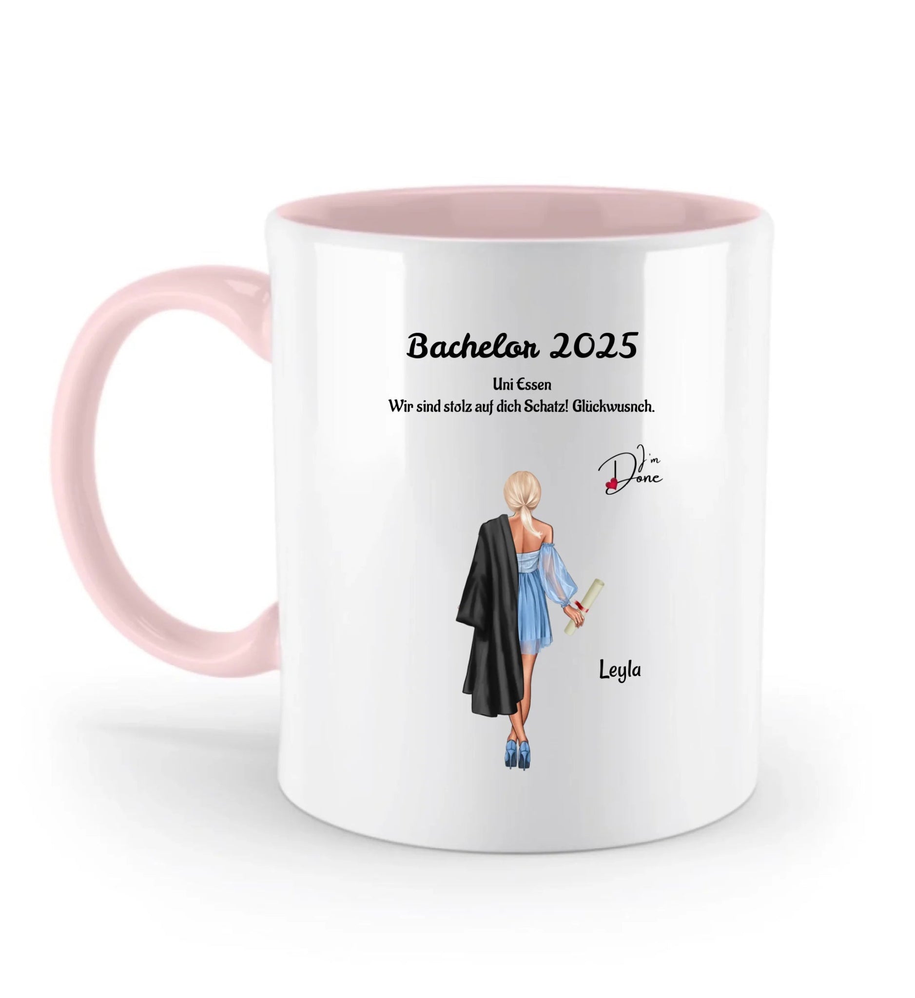 Mädchen Bachelor Geschenk Tasse personalisiert - Cantty