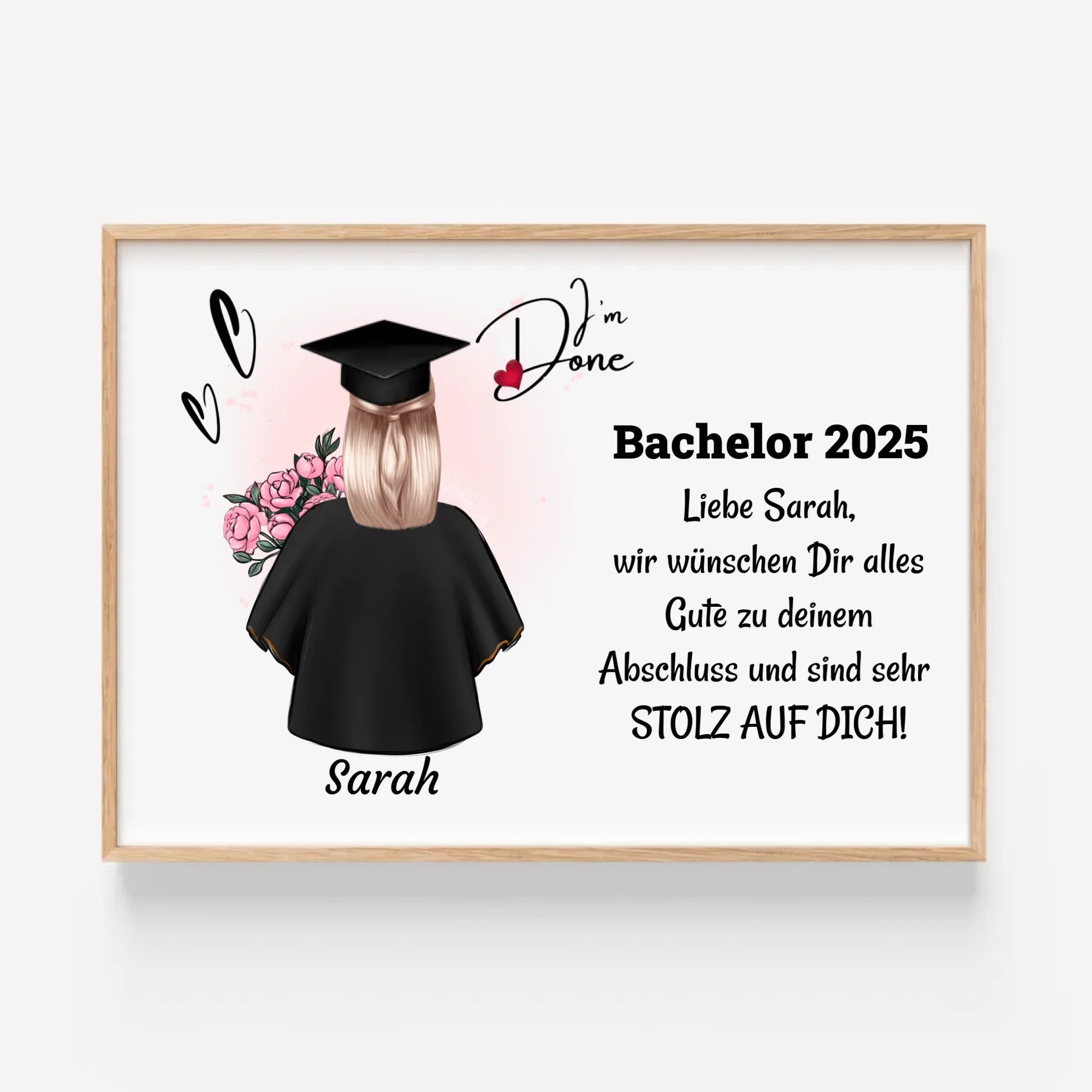 Mädchen Bachelorstudium Poster Abschlussgeschenk - Cantty