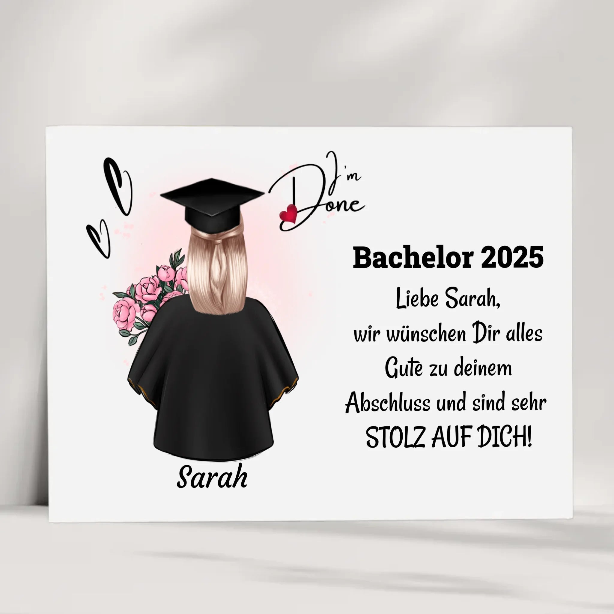 Mädchen Bachelorstudium Poster Abschlussgeschenk - Cantty